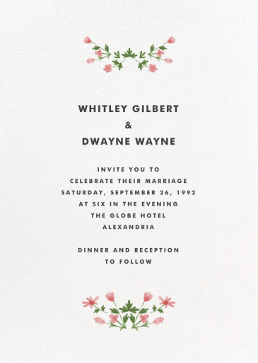 Floral Border - Tall - Party Invitation by Paperless Post