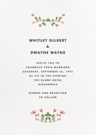 Floral Border - Tall - Wedding Invitation by Paperless Post