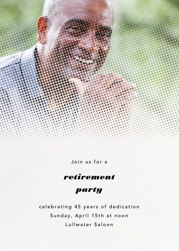 Halftone - Retirement and Farewell Party Invitation by Paperless Post