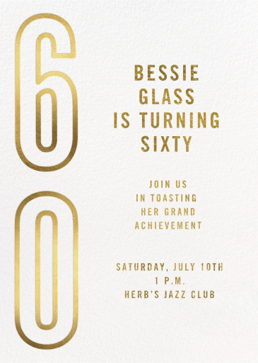 Time Flies - 60th Birthday Invitation by Paperless Post - Back