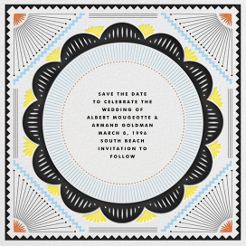 Santa Fe Border (Save the Date) by The Indigo Bunting