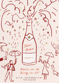 Champagne New Year Party Invitation