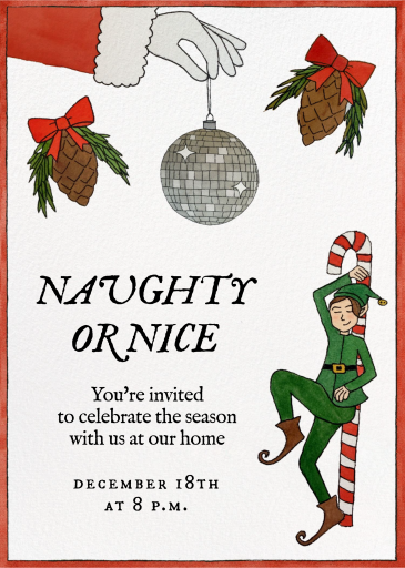 Santa Elf Holiday Party Invitation