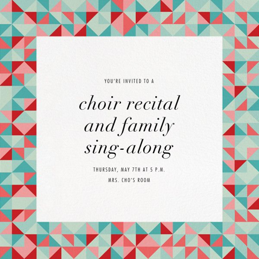 Quilt Block - Invite - Recital Invitation by Paperless Post