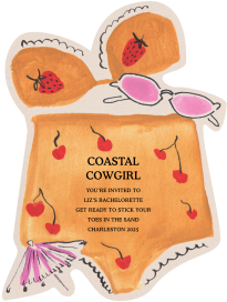 Fruity Bikini - Bachelorette Party Invitation by Phthalo Ruth