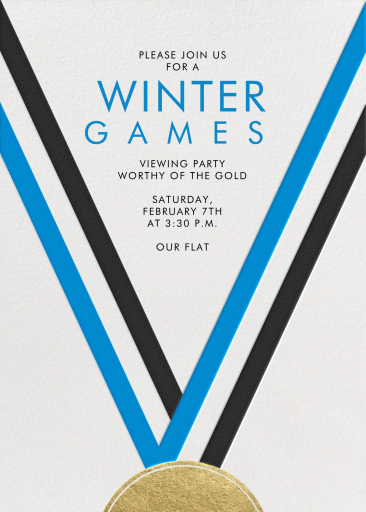 Medal - Winter Party Invitation by Paperless Post