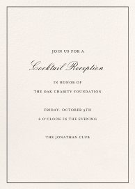 Invitación con borde minimalista