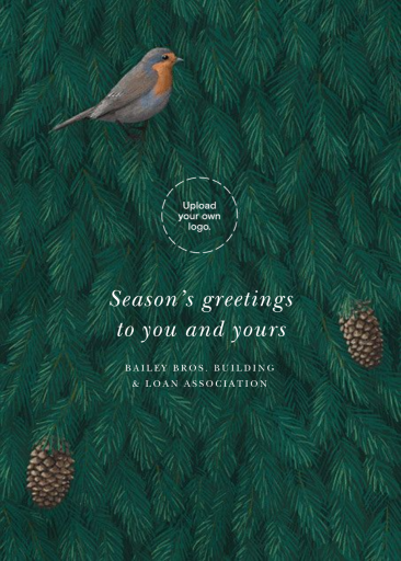 Robin in Blue - Business Holiday Card by Paperless Post