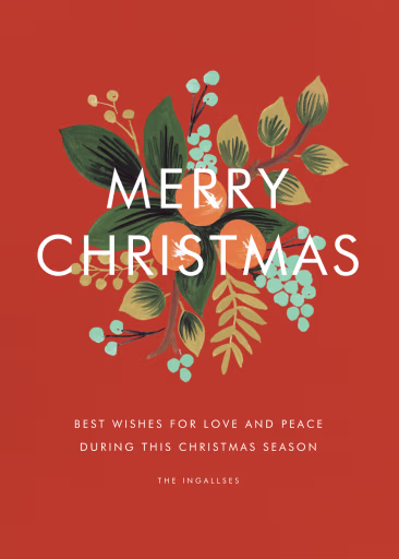Orange Cluster - Christmas Card by Rifle Paper Co.