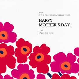 Unikko (Square) - Mother's Day Card by Marimekko