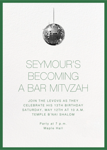 Contorno - Bar & Bat Mitzvah Invitation by Paperless Post