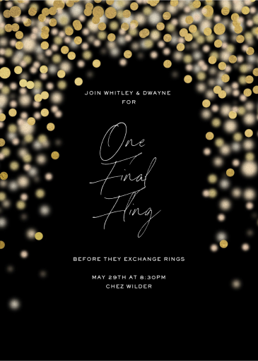 Sparkle Lights - Bachelor/Bachelorette Party Invitation by Paperless Post