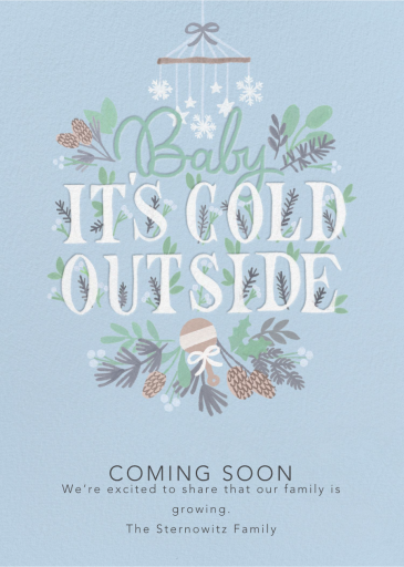 Winter Mobile - Baby Announcement by Paperless Post