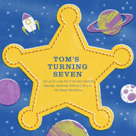 Space Badge by Paperless Post