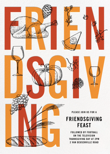 Good Friends Good Food - Thanksgiving Invitation by Paperless Post
