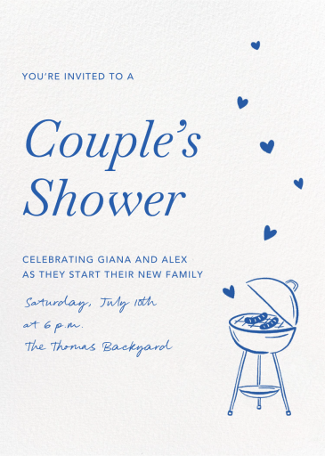 BBQ Hearts - Baby Shower Invitation by Paperless Post