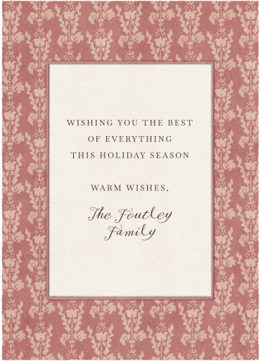 Baroque Backdrop - Holiday Card by Fin Fellowes - Back