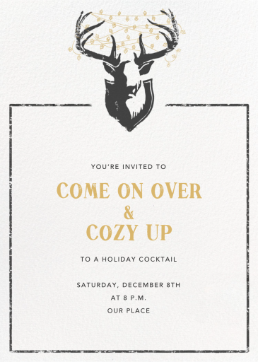 Antler Tangle - Holiday Party Invitation by Paperless Post