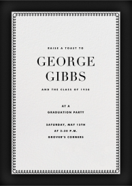 Bold Line (Tall) - Graduation Party Invitation by The Indigo Bunting