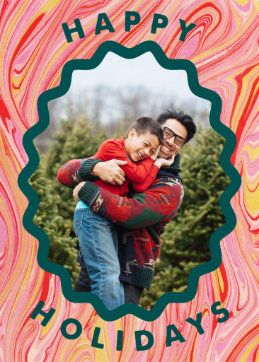Photo Swirl Holiday Card