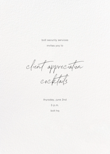 Full-Page Photo Tall (Double-Sided) - Cocktail Party Invitation by Paperless Post - Back