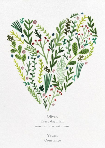 Floral Heart (Lizzy Stewart) - Greeting Card by Red Cap Cards