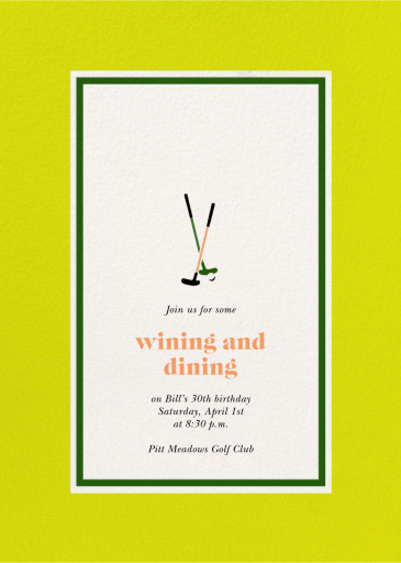 Putt’s Up - Birthday Invitation by kate spade new york