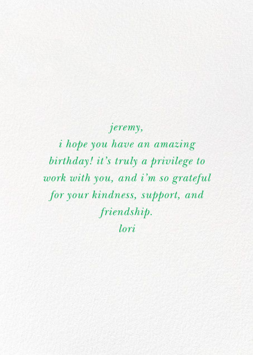 Cake Birthday - Birthday Card by kate spade new york - Back