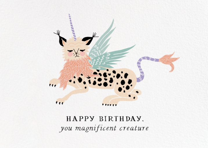 Beautiful Beast - Birthday Card by Party of One