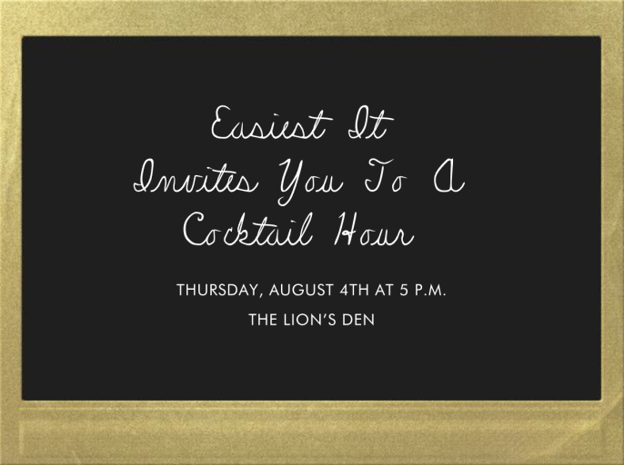 Snapshot Metallic (Double Sided) - Horizontal - Cocktail Party Invitation by Paperless Post - Back