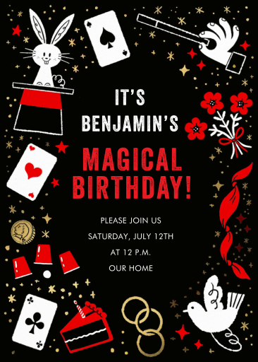 Magic Trick - Birthday Invitation by Hello!Lucky