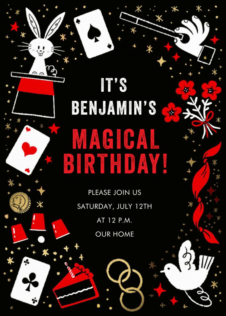 Magic Trick Invitation