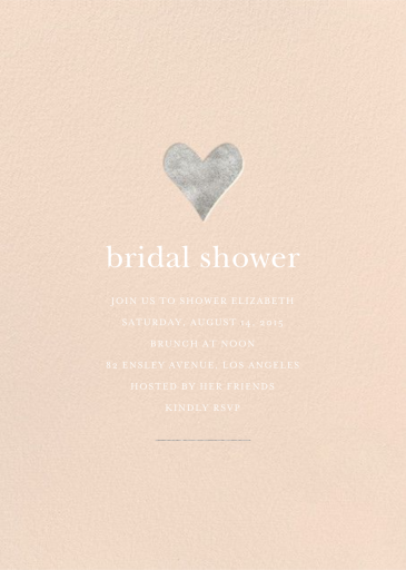 Foil Heart - Bridal Shower Invitation by Sugar Paper