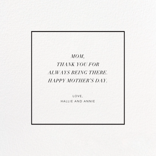 Konfetti Photo - Mother's Day Card by Kelly Wearstler - Back