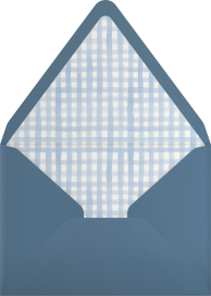 Umschlag für Baby-Einladung „Blue Toile Garden“