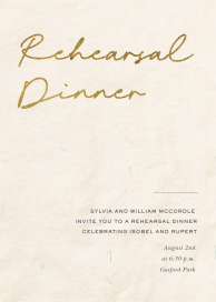 Every Fiber - Rehearsal Dinner Invitation by Paperless Post
