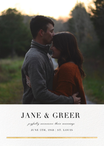 Underscore (Photo) - Wedding Announcement by Paperless Post