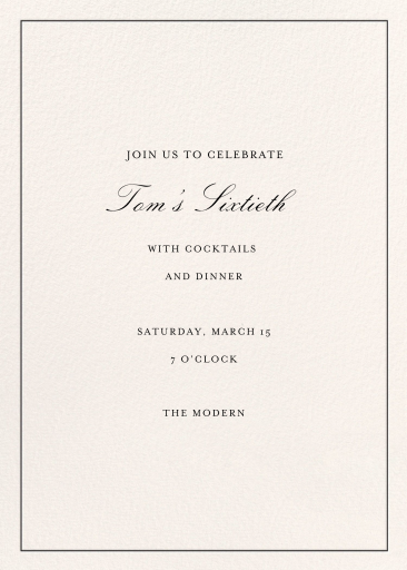 Minimalist Border Invitation
