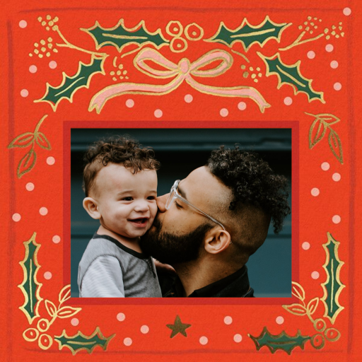 Holly Christmas Photo - Holiday Card by Rifle Paper Co.