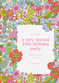 Flower Tops - Birthday Invitation by Liberty