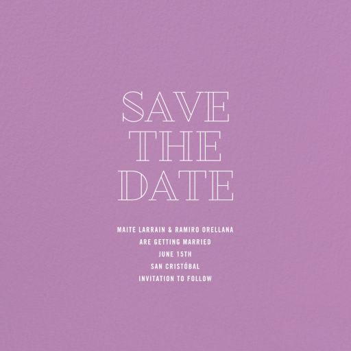 Lilac - Save the Date by Paperless Post