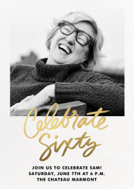 Spotlight Photo - 60th Birthday Invitation by Cheree Berry Paper & Design