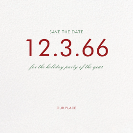 White (Square) - Holiday Save the Date by Paperless Post