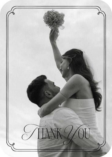 Double-Lined Border - Thank You Card by Paperless Post
