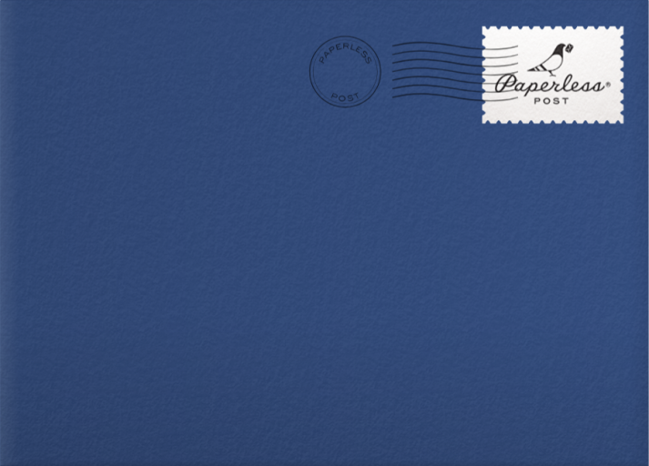Golden Snow - Paperless Post Envelope