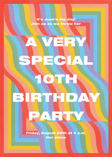 Rainbow Waves by Paperless Post