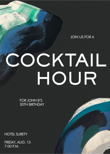 Midnight Brushstrokes - Invitation by Moglea