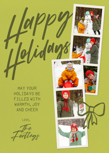 Photo Strip Holiday Cheer Card