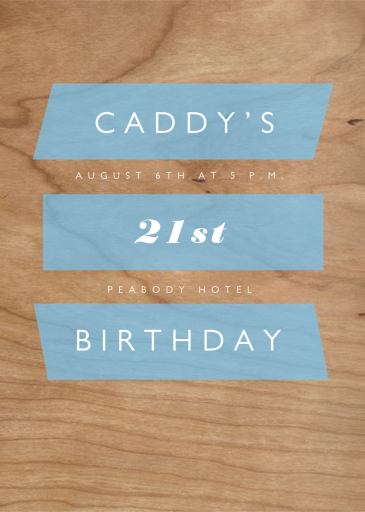 Wood Grain Color Slabs - Birthday Invitation by Paperless Post