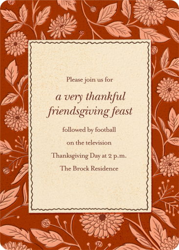 Vintage Flora - Thanksgiving Invitation by Hello!Lucky